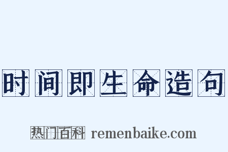 时间即生命造句是什么意思的图片